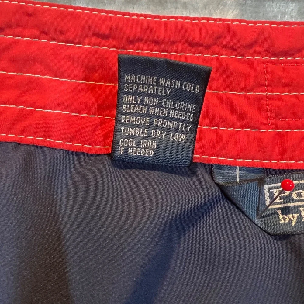 Polo by Ralph Lauren Swim Board Shorts Mens Size 32 Red‎ Preppy Beach Blue Pony